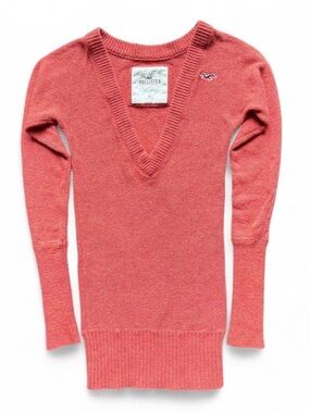 Y2K Hollister‎ Sweater Sunset Orange XS Cotton Rabbit Hair Bella Swan Coquette